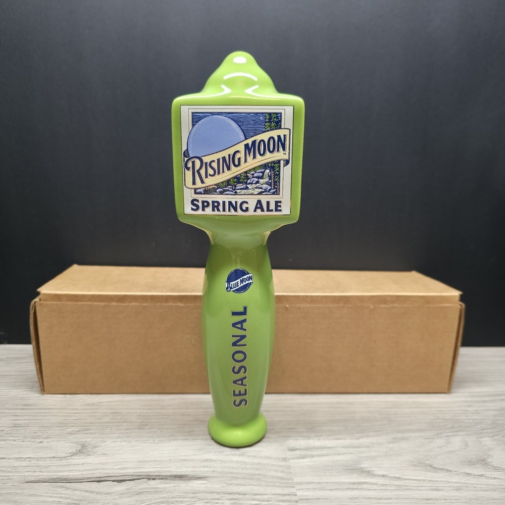 Blue Moon Beer - Rising Moon Spring Ale Tap Handle - Porcelain - 10" - NIB